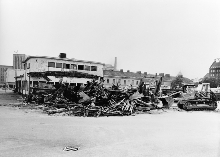 Sama työmaa. Kuva: Nasakuva, Helsingin kaupunginmuseo.
