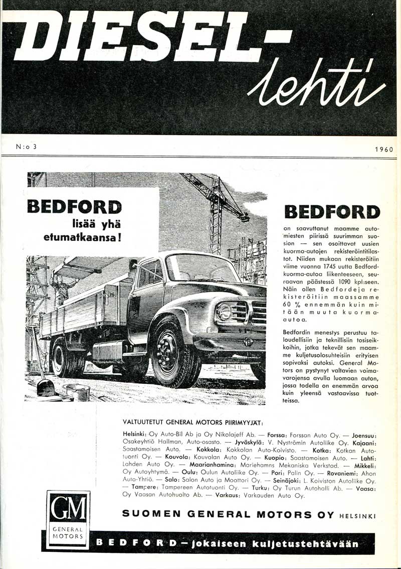 Vanhoja mainoksia Bedford 1960.