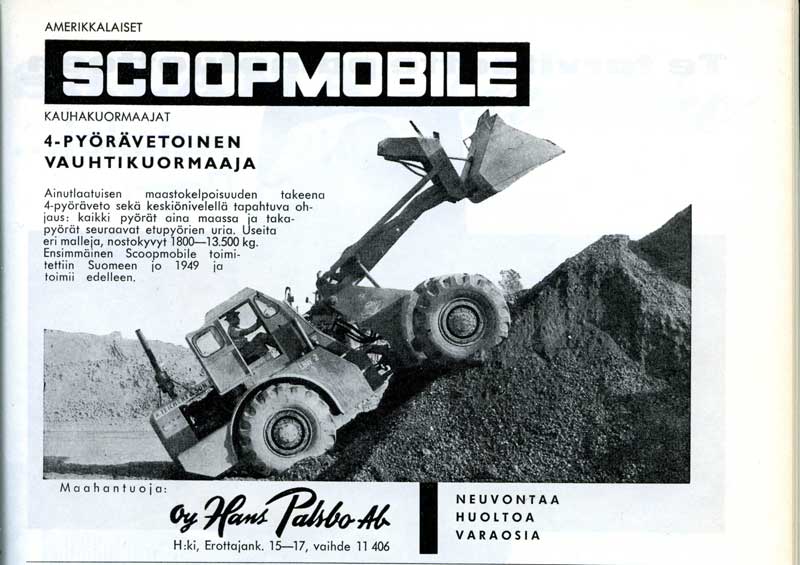 Vanhoja mainoksia Scoopmobile 1960.