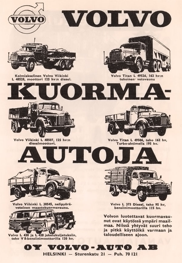 Vanhoja mainoksia, Volvo.