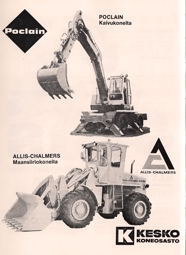 Konekesko myi Poclainia 1988 asti. Sitten Case osti Poclainin. Aluksi koneissa vaihtui vain väri, kunnes Casen ensimmäiset omat mallit tulivat.