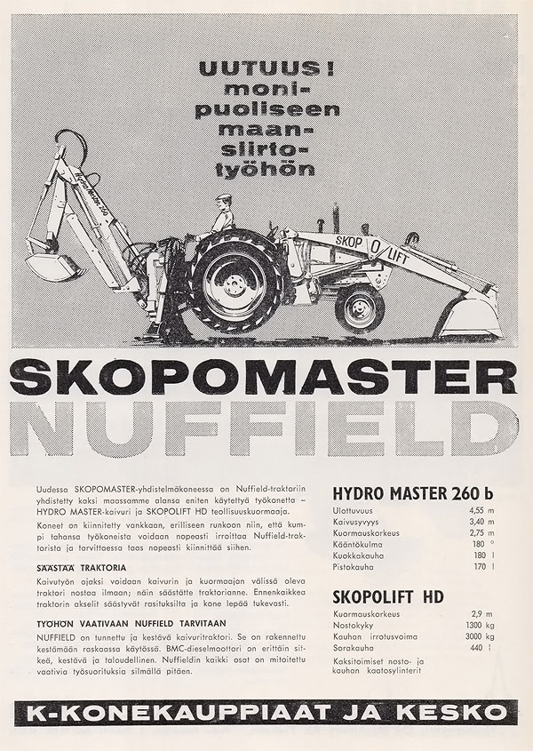 Vanhoja mainoksia, Maarakennus ja kuljetus 1964.