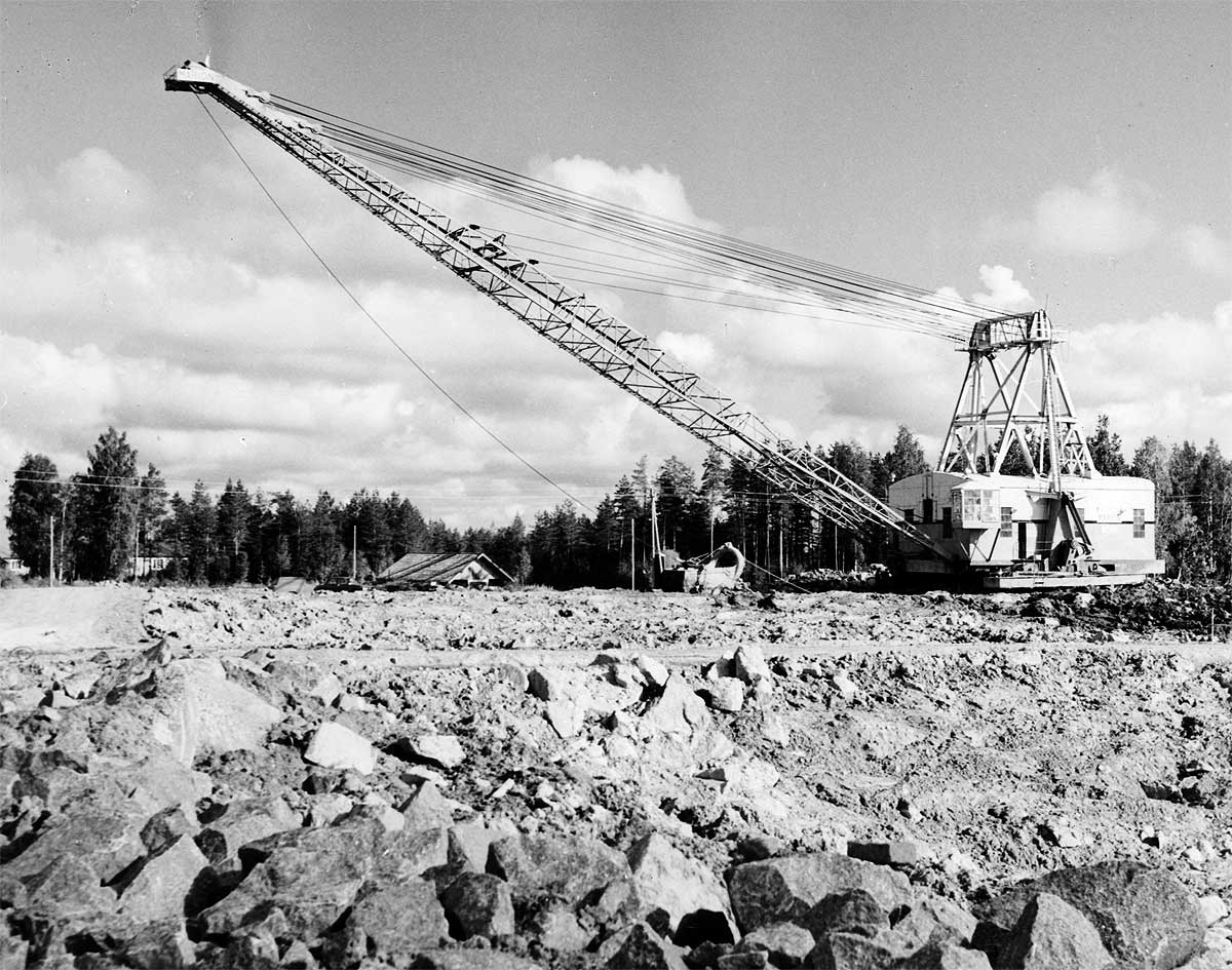 Saimaan kanava rakennustyö, Foto-Roos; Roos, Karl-Gustav, Liikennevirasto 1965-09-17