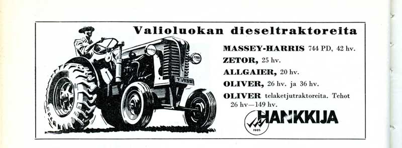 Vanhoja mainoksia, Oliver-traktori