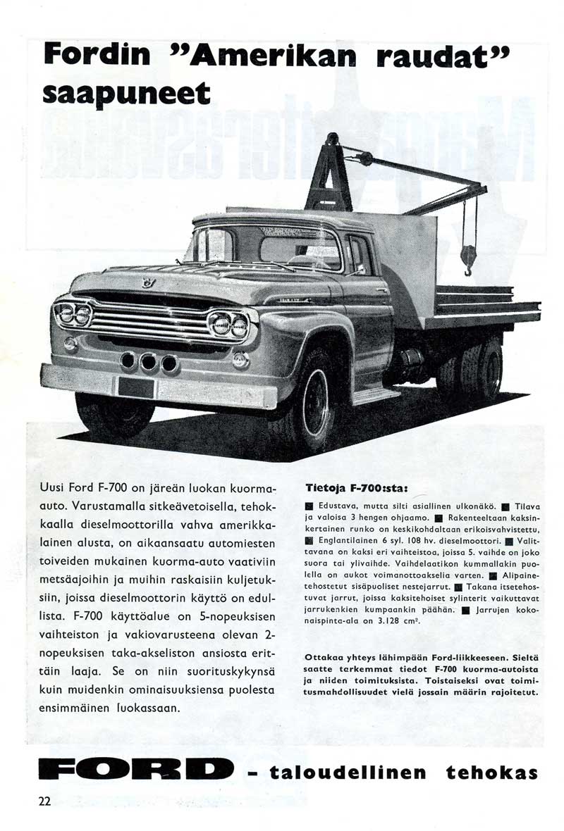 Vanhoja mainoksia, Ford F700
