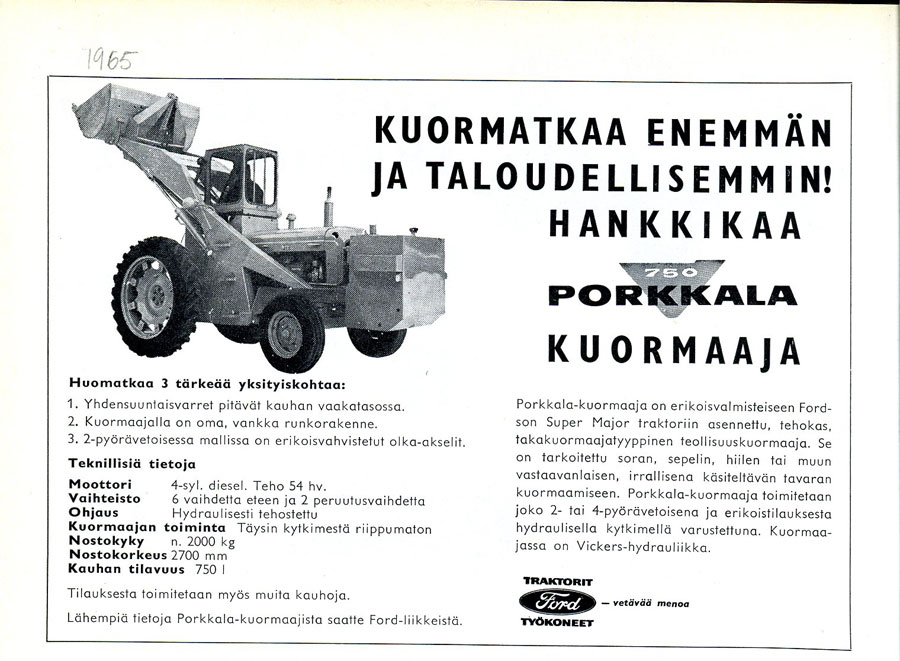 Vanhoja mainoksi, Maansiirtolehti 1965/2.