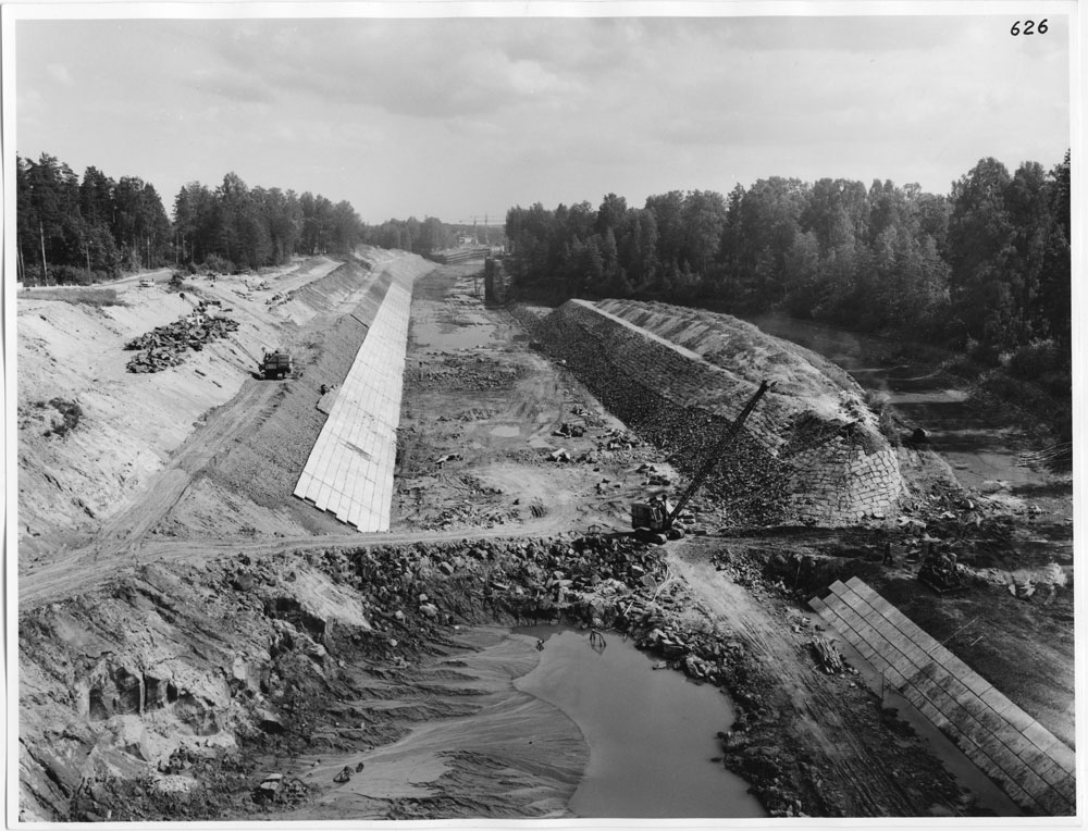 Mälkiän sulun yläsataman rakentaminen, Foto-Roos; Roos, Karl-Gustav (Liikennevirasto, 1967-07-05)