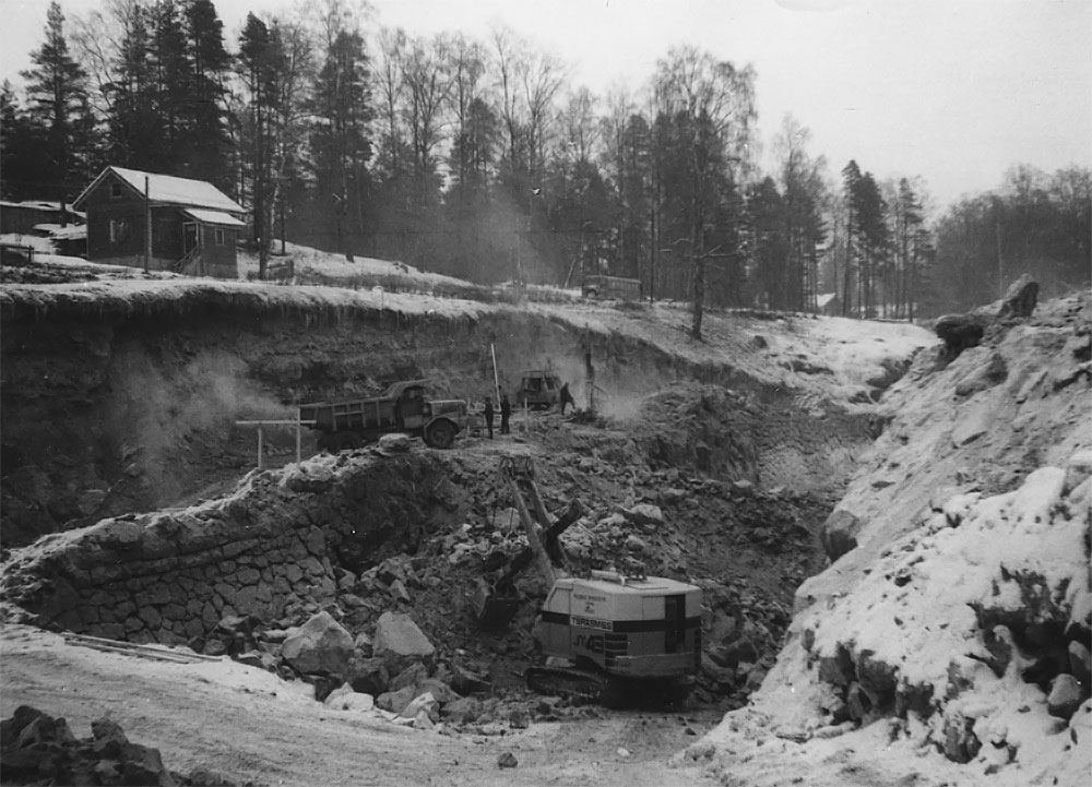 Kanavan rakentamista Lauritsalassa, Foto-Roos; Roos, Karl-Gustav (Liikennevirasto, 1965).