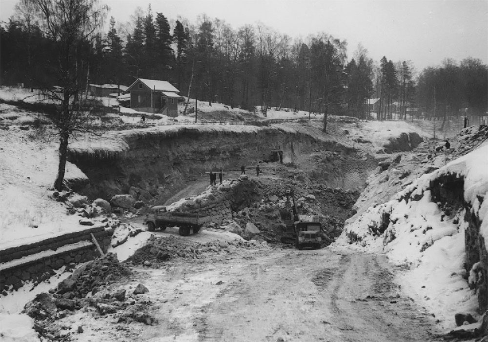Kanavan rakentamista Lauritsalassa, Foto-Roos; Roos, Karl-Gustav (Liikennevirasto, 1965).